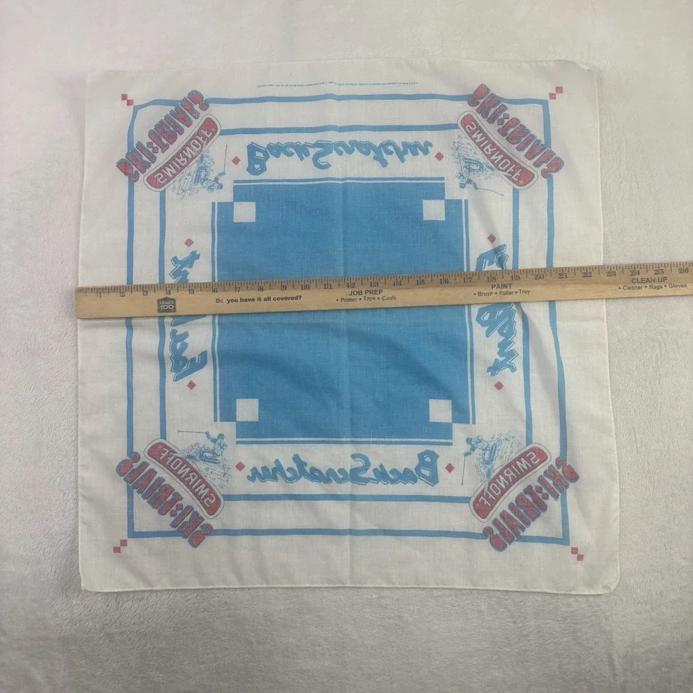 VTG Smirnoff Ski Trials Back Scratcher Face Plant Scarf Rectangle Bandana